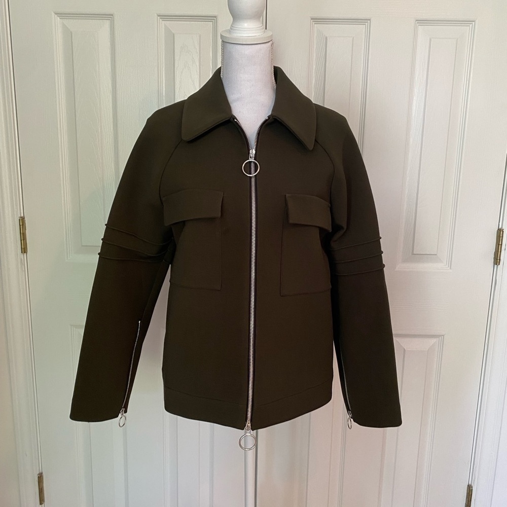 Smarteez- Olive Green Industrial Like Matching Set with Jacket and Jogger Pants - Picture 5 of 16